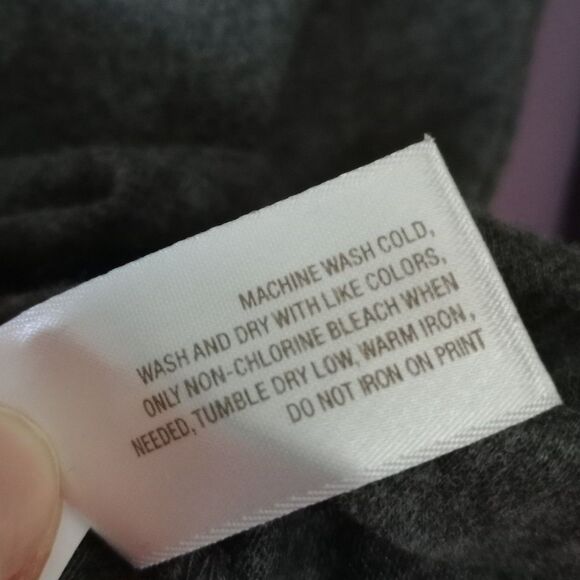 Old Navy Men's Long Sleeve Cotton T Shirt Rotation Gray Crew Neck NWT sz: XL - Picture 7 of 8